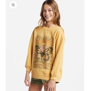 BILLABONG Crewneck Making Waves Fleece Sweatshirt Size Small, NWT